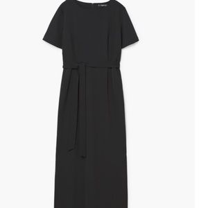 Mango black midi dress.